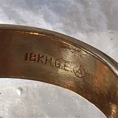 18 karat high grade electroplate men’s ring