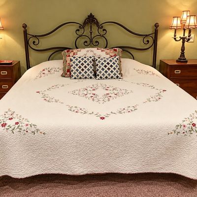 Wrought Iron King bed and mattress