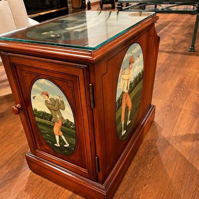 golf theme side table cabinet