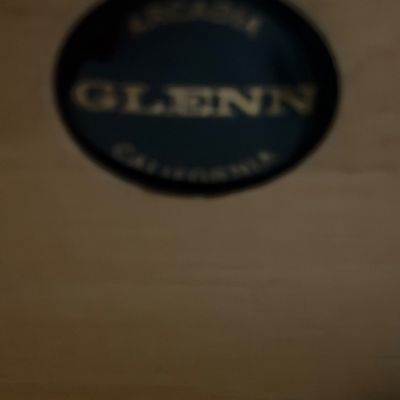 Sale Photo Thumbnail #160: Glenn of California oval maker's mark stamped inside a mid-century wooden furniture drawer.