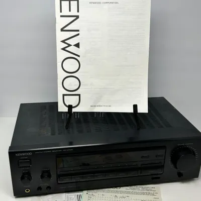 Sale Photo Thumbnail #72: Vintage Kenwood KR-A4040 AM/FM stereo receiver in black, complete with original instruction manual and paperwork.