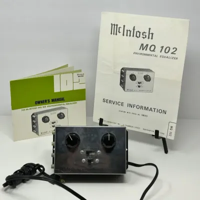 Sale Photo Thumbnail #77: Vintage McIntosh MQ 102 environmental equalizer unit with original owner's manual and service information literature.