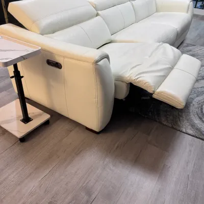 Sale Photo Thumbnail #97: Luxury White Powered Reclining Sofa - 3 Years Old
