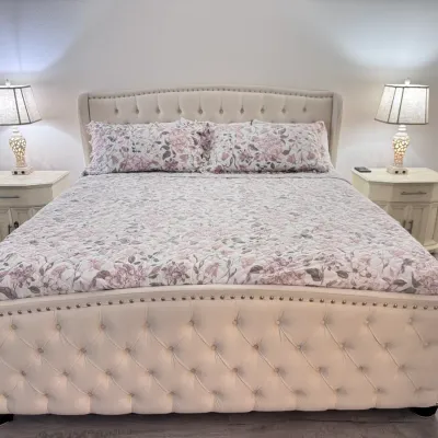 Sale Photo Thumbnail #74: King Size Tufted Bed Frame