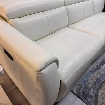 Sale Photo Thumbnail #95: Luxury White Powered Reclining Sofa - 3 Years Old