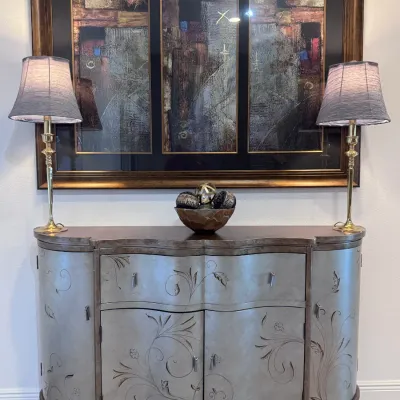 Sale Photo Thumbnail #15: Painted, Curved Front Entryway Cabinet