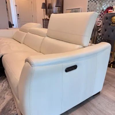 Sale Photo Thumbnail #98: Luxury White Powered Reclining Sofa - 3 Years Old