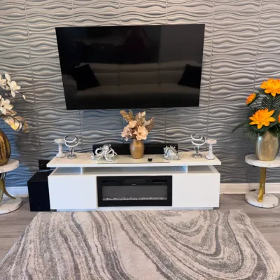 Sale Photo Thumbnail #2: TV Cabinet with Electric Fireplace