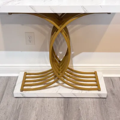 Sale Photo Thumbnail #8: Art Deco Stone Top Side/Sofa Table
