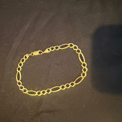 14K Gold Figaro Link Bracelet (PB-MG)