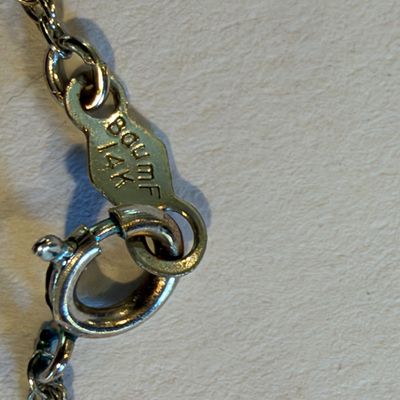 14K White Gold Teardrop Opal & Diamond Pendant Necklace (K-RG)