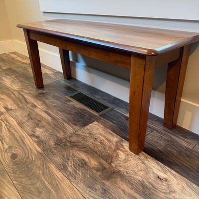Wooden Entry Bench with Tapered Legs (PB-MG)
