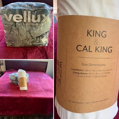 King Bedding - Vellux Blanket & Down Alternative Comforter Set (PB-RG)