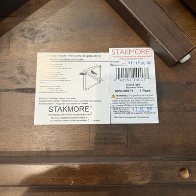 Stakmore Folding Wooden Table & Two Folding Chairs (UD-MG)