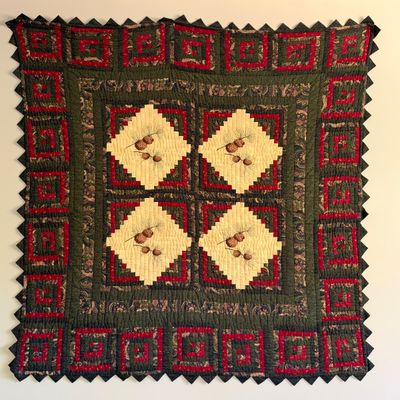 Two Donna Sharp Patchwork Quilts w/ Pinecone Motif (PB-RG)