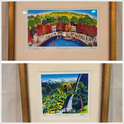 Pair of Norwegian Scene Art Prints (BB-JS)
