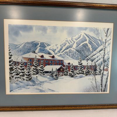 N. Taylor Stonington Signed 'Sun Valley Lodge' Print (BLR-MG)