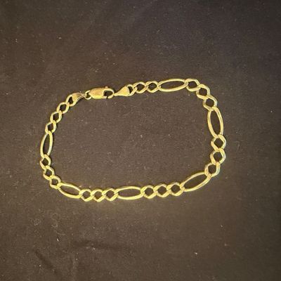 14K Gold Figaro Link Bracelet (PB-MG)