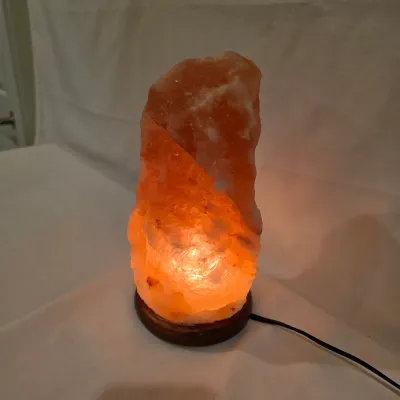 Himalayan Pink Salt Lamp w/ Wooden Base (BB-JS)