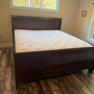 King Size Wooden Sleigh Bed Frame (PB-MG)