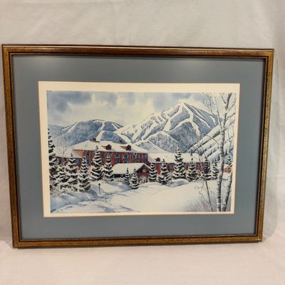 N. Taylor Stonington Signed 'Sun Valley Lodge' Print (BLR-MG)