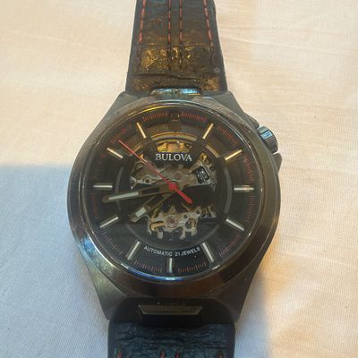 Bulova Automatic 21 Jewels Skeleton Watch (PB-MG)
