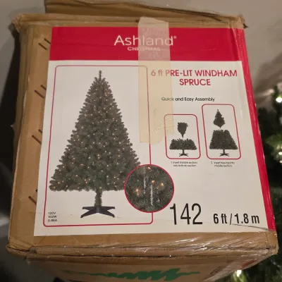 Pair of Artificial Christmas Trees (BB-JS)