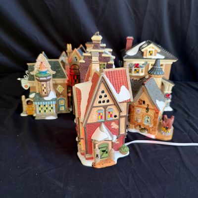 Department 56 Snow Village & Dickens' Village Ceramic Houses (LR-RG)