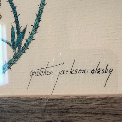 Set of 4 Signed Botanical Prints By Gretchen Jackson Clasby (PB-RG)