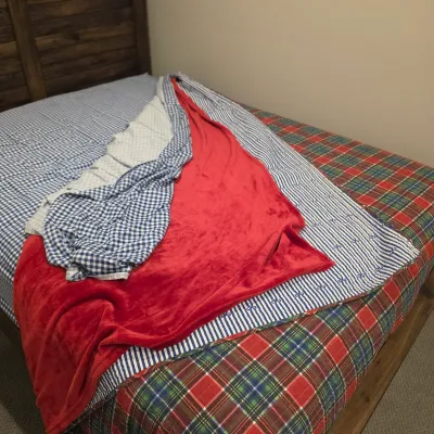 Rustic Dark Wood Queen Bed Frame w/Headboard & Footboard (BB-JS)