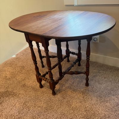 Oval Shaped Drop Leaf Gate Leg Table (UD-MG)