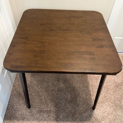Stakmore Folding Wooden Table & Two Folding Chairs (UD-MG)
