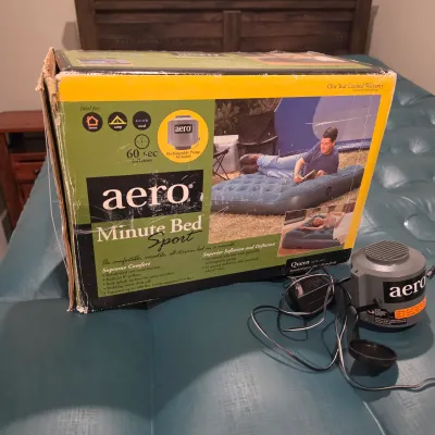 Aero Minute Bed Sport Inflatable Queen Air Mattress w/ Pump (BB-JS)