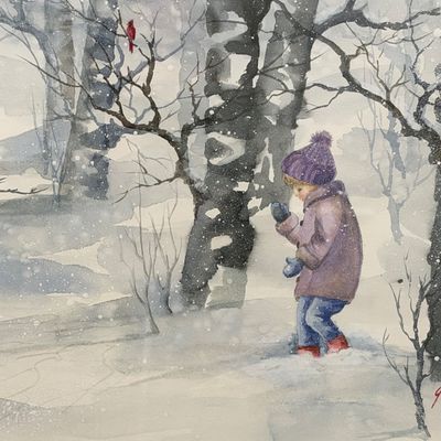 Gretchen Clasby - Local Artist Signed Watercolor Artwork (LR-RG)