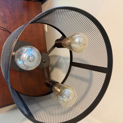 Pair of Industrial Style Metal Mesh Table Lamps (PB-MG)