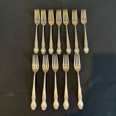 Large Set of International Sterling Brocade Flatware & Serving Pieces (K-RG)