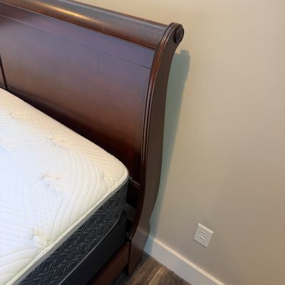 King Size Wooden Sleigh Bed Frame (PB-MG)
