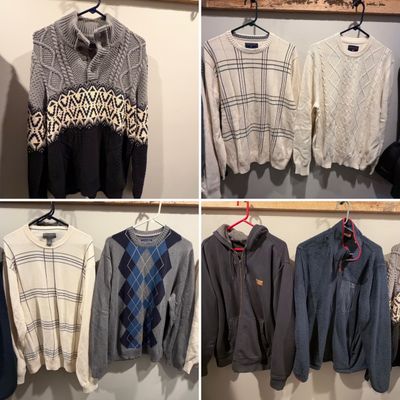 L.L. Bean Signature & Saddlebred Men's Sweaters/Fleeces L/XL (PBC-RG)