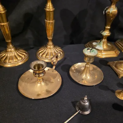 Assorted Solid Brass Candlesticks & More (G-JS)