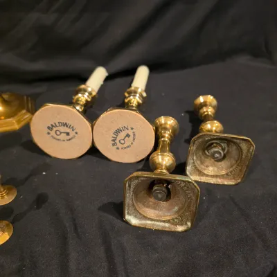 Assorted Solid Brass Candlesticks & More (G-JS)