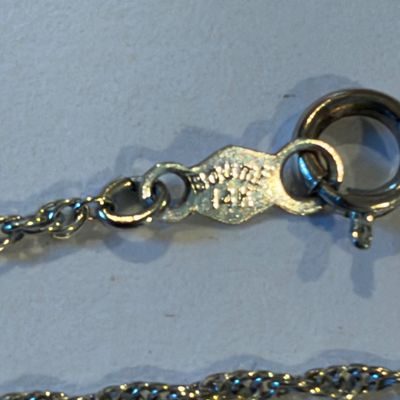14K White Gold Teardrop Opal & Diamond Pendant Necklace (K-RG)