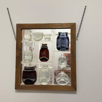 Pair of Melted Glass Bottle Framed Art (LR-RG)