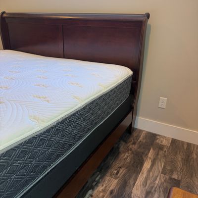 King Size Wooden Sleigh Bed Frame (PB-MG)