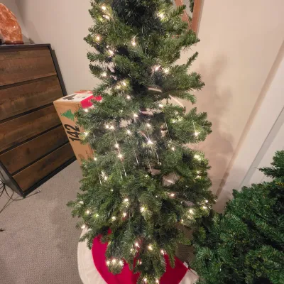 Pair of Artificial Christmas Trees (BB-JS)