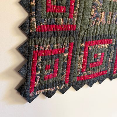 Two Donna Sharp Patchwork Quilts w/ Pinecone Motif (PB-RG)