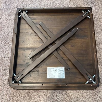 Stakmore Folding Wooden Table & Two Folding Chairs (UD-MG)