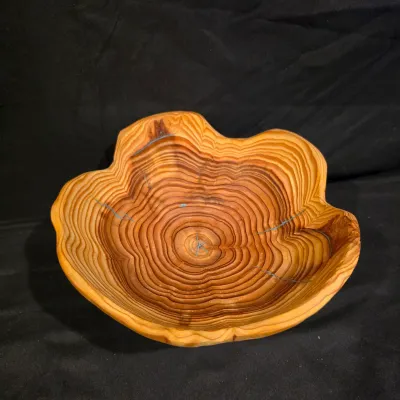 Three Artisan Hand-Turned Wood Vessels (G-JS)