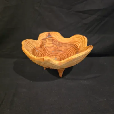 Three Artisan Hand-Turned Wood Vessels (G-JS)