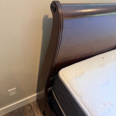 King Size Wooden Sleigh Bed Frame (PB-MG)