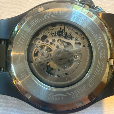 Bulova Automatic 21 Jewels Skeleton Watch (PB-MG)